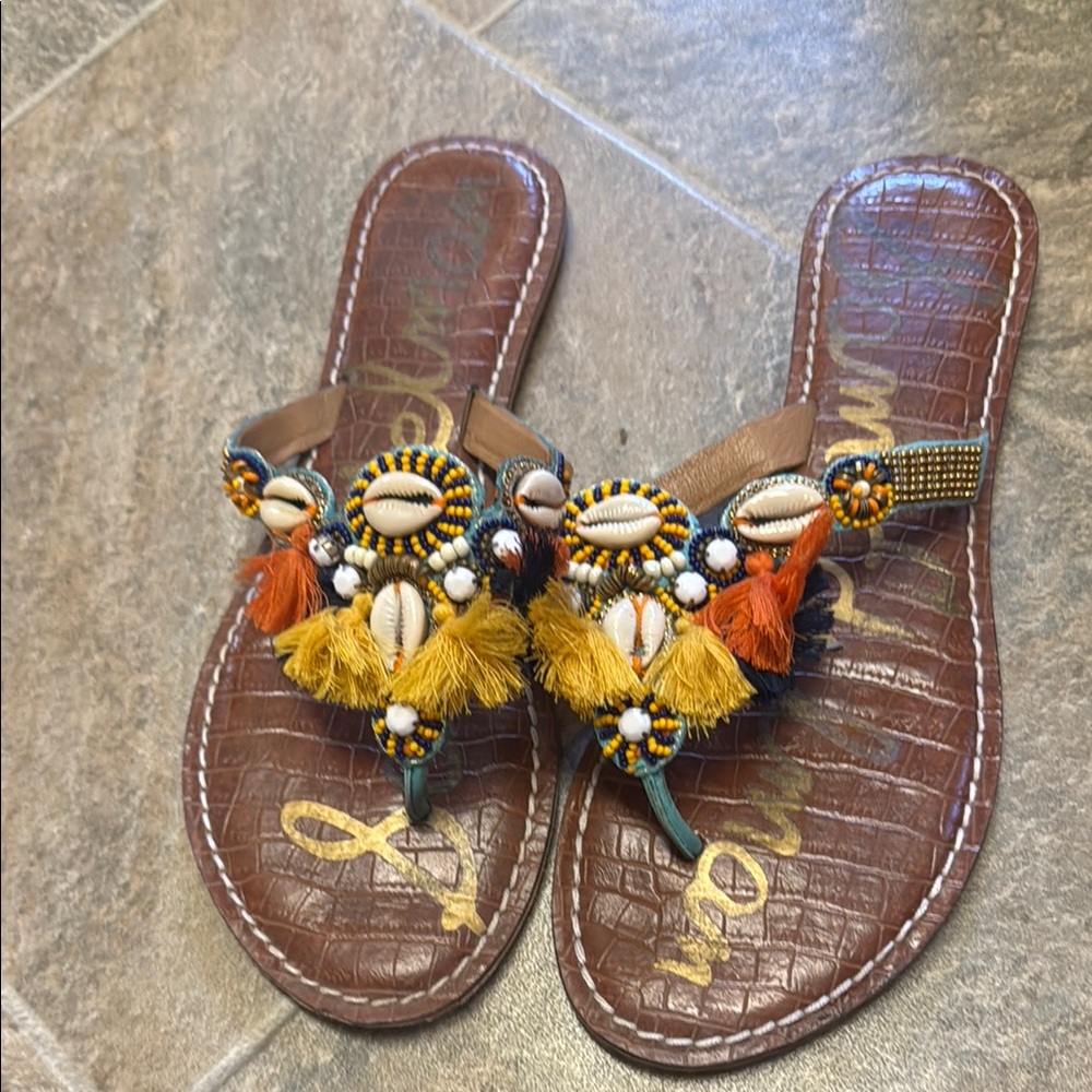 Sam Edelman Multicolor Embellished Sandals